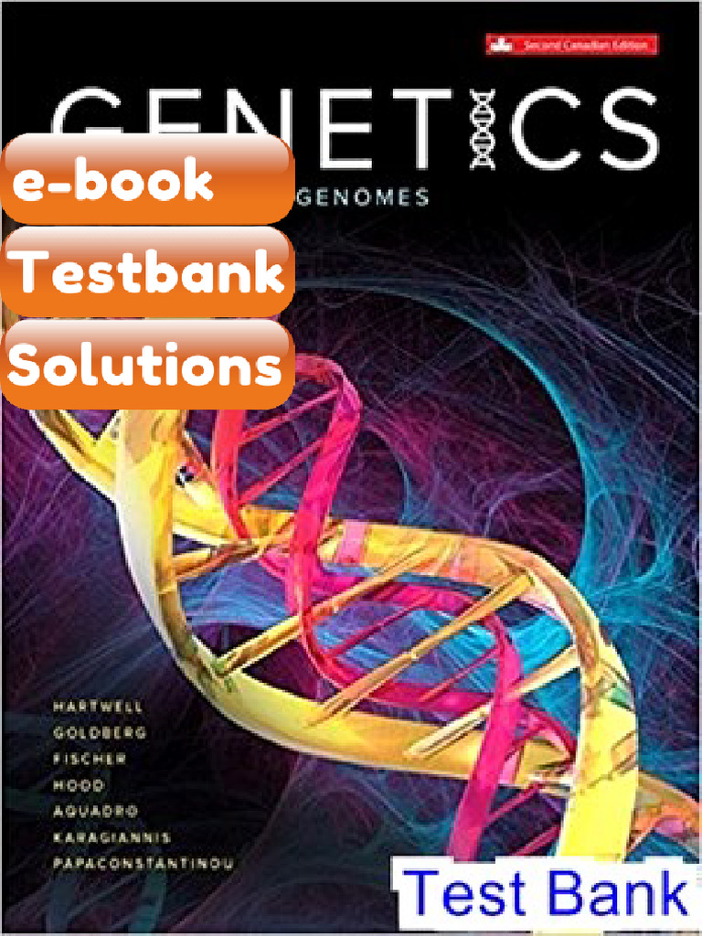 Genetics Canadian 2nd Edition Hartwell eBook & Testbank | PDF ...