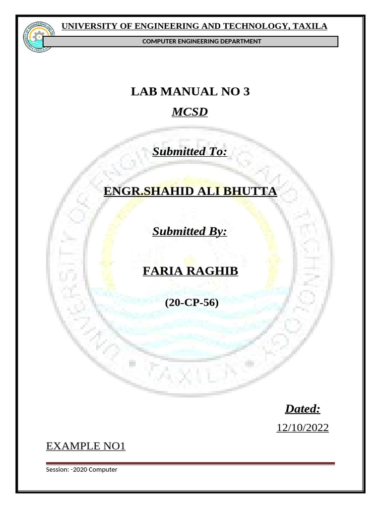 MCSD Lab 3 | PDF