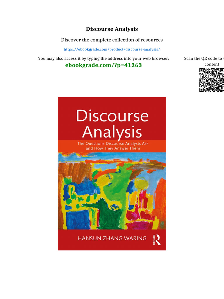 Discourse Analysis Online Reading | PDF | Intellectual Property