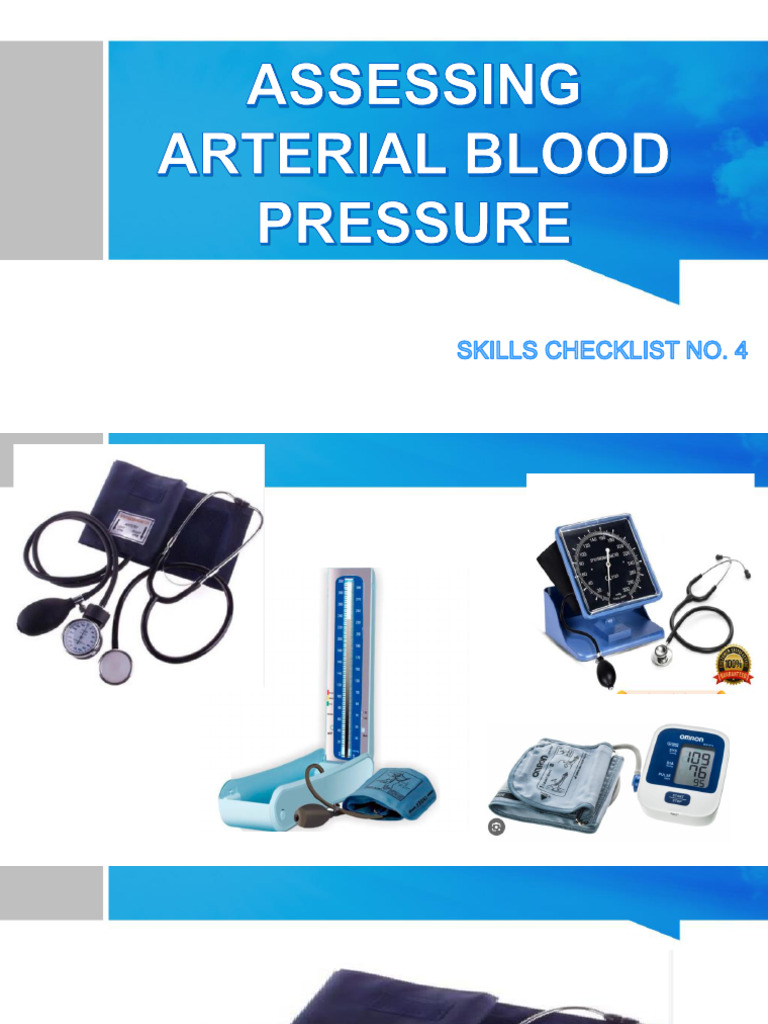 Assessing Arterial Blood Pressure | PDF | Pulse | Blood Pressure