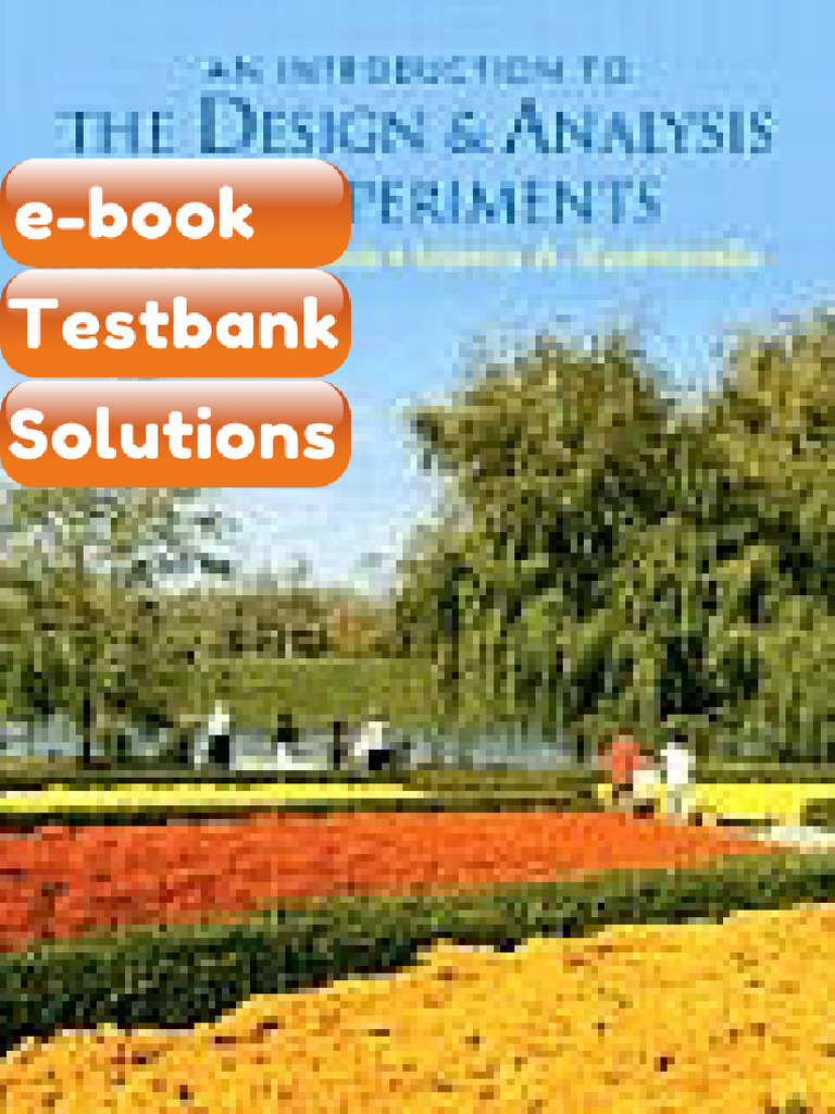 Testbank Accompany Introduction To The Design Analysis of Experiments ...