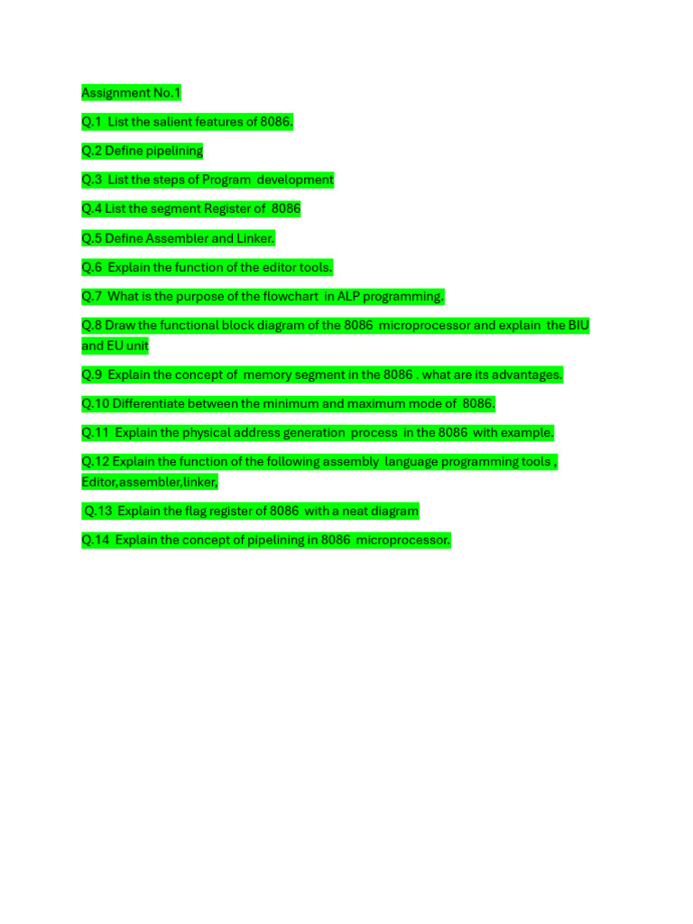 MIC Assignment No.1 | PDF