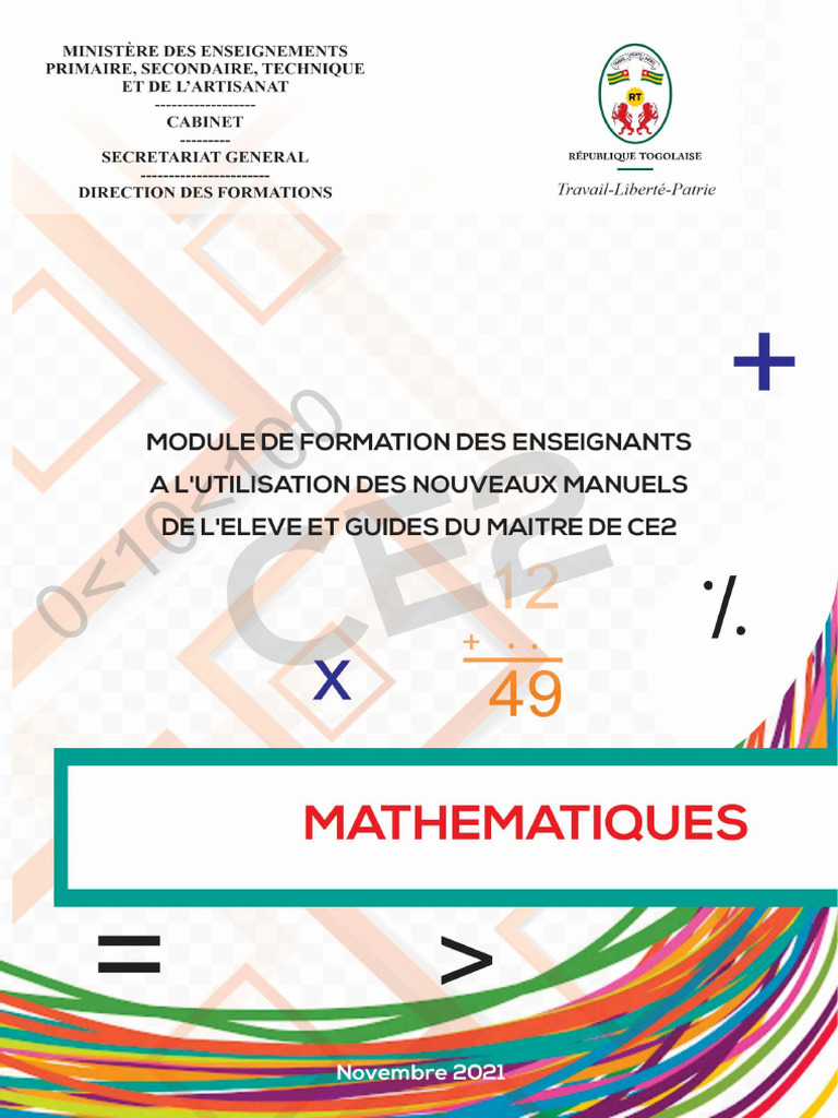 Module - Formation - Ce2 - Math 2021-1 | PDF | Pédagogie | Apprentissage