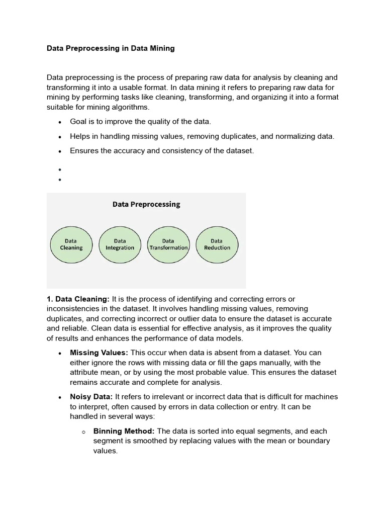 Data Preprocessing in Data Mining-New | PDF | Data | Regression Analysis