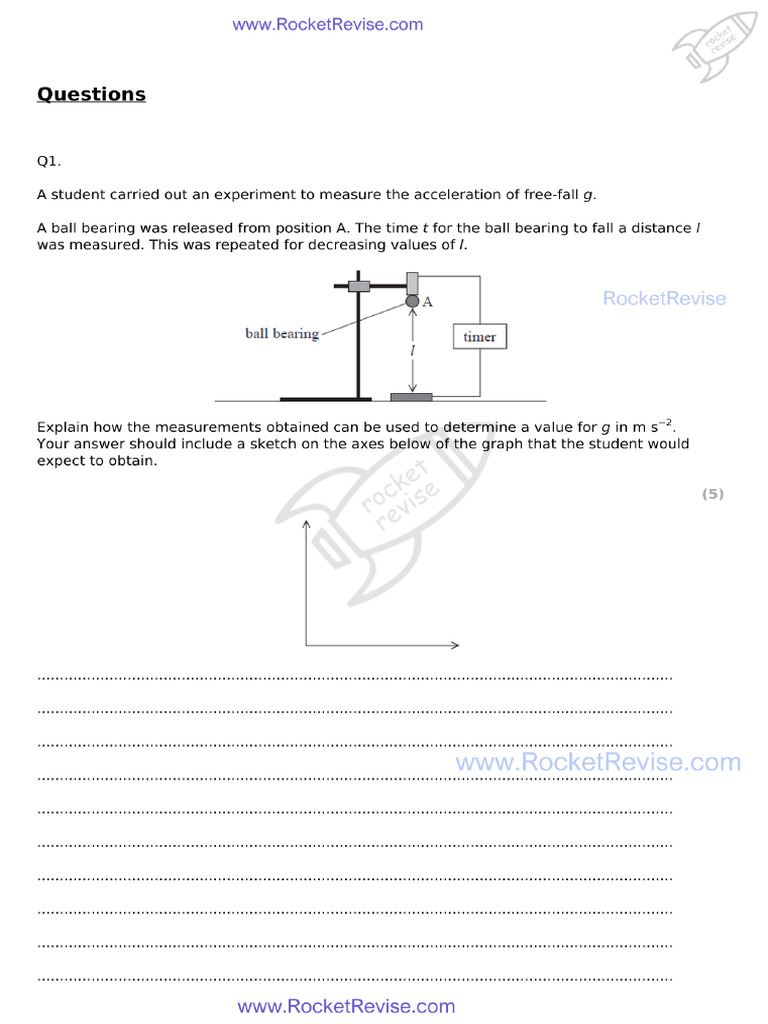 Ias Physics Cp1 Freefall | PDF