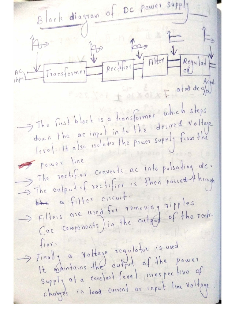 Block Diagram of DC Power Supply | PDF