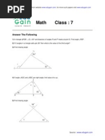 Download EduGain  Class 7 Sample Practice Papers on Triangle by EduGain SN99441104 doc pdf