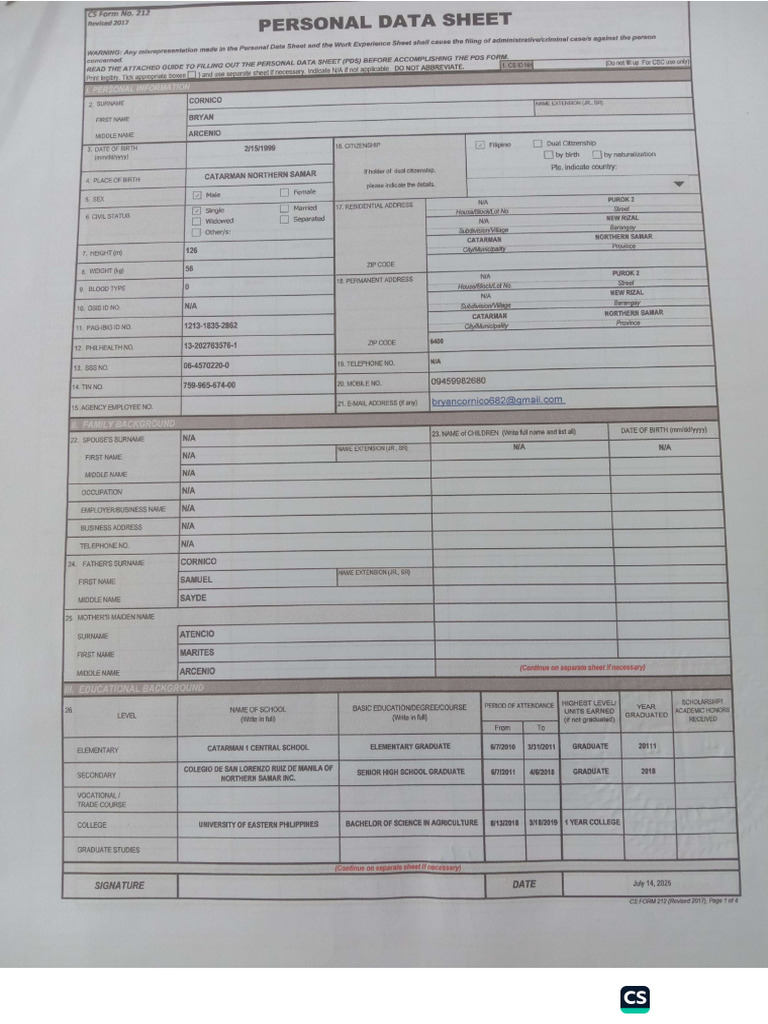 PDS With Supporting Documents | PDF