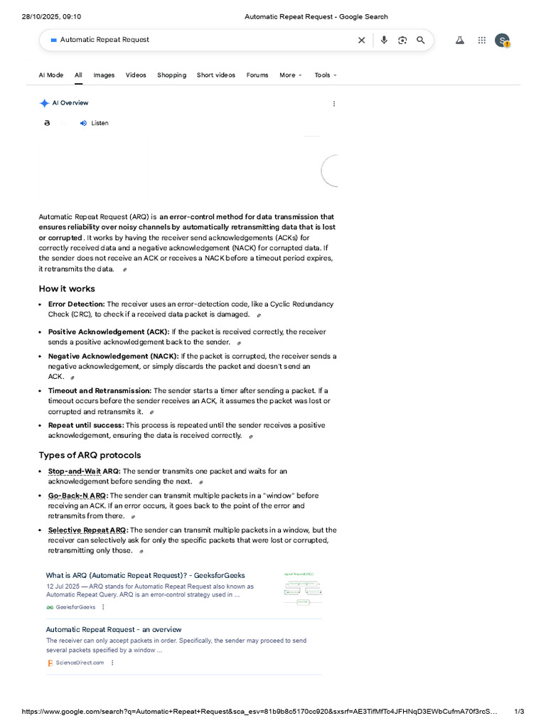 Automatic Repeat Request - Google Search | PDF | Transmission Control ...