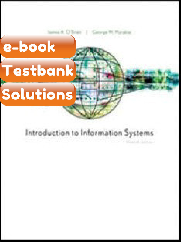 Testbank Introduction to Information Systems 15th Edition OBrien Fast ...