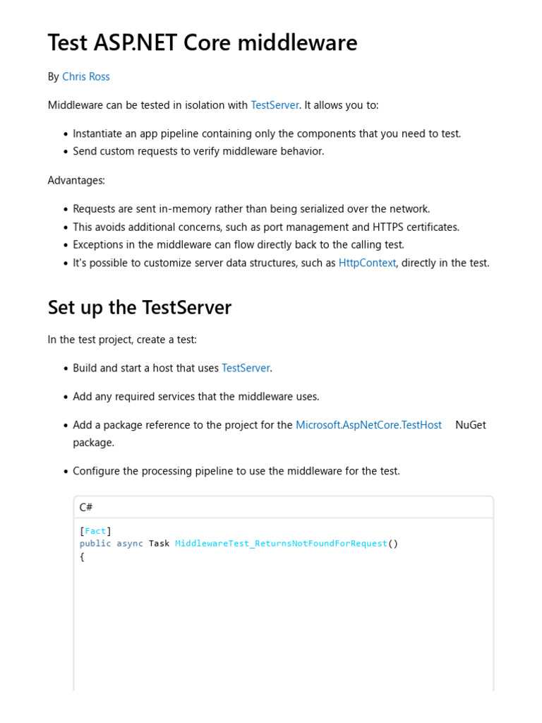Test ASP - Net Core Middleware | PDF | Server (Computing) | Computer ...