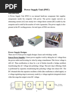 Power Supply Unit Overview and Functions | PDF | Power Supply ...