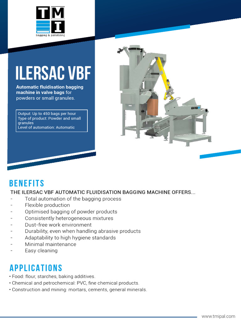 Tmi Ds Bagging Machine Ilersac VBF - En-1 | PDF | Valve | Automation