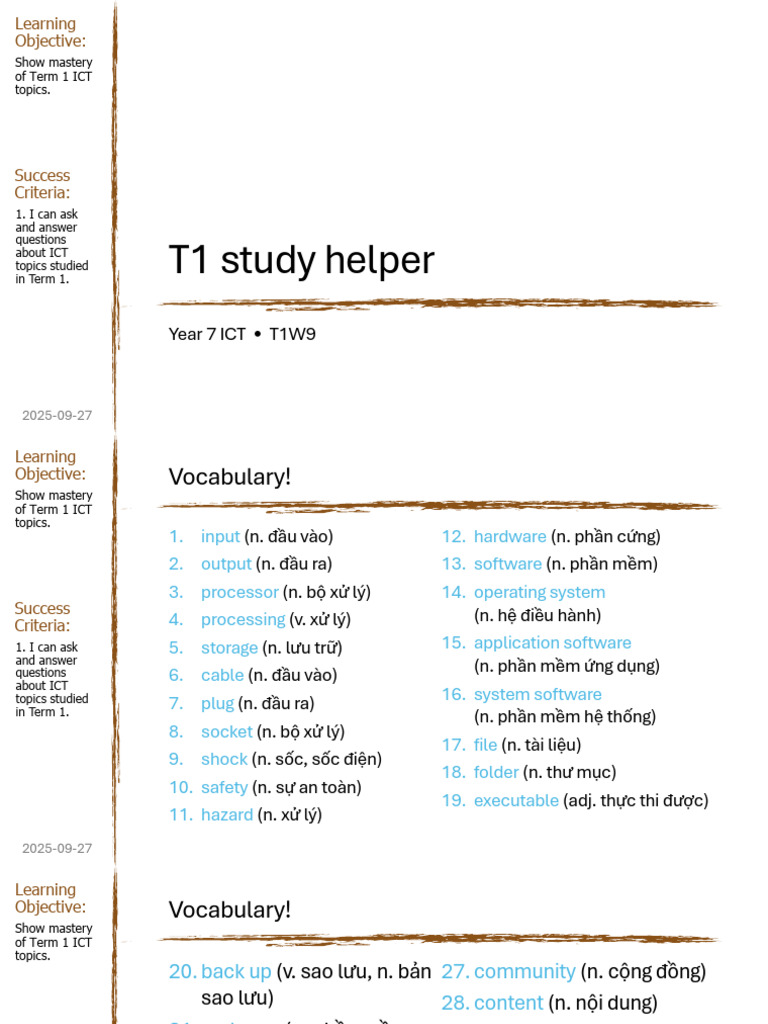 T1W9 Y7 Study Helper (1) | PDF | Computer File | Computer Virus