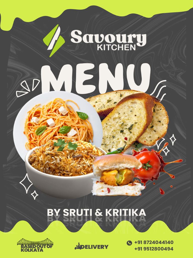 Savoury Kitchen Menu | PDF
