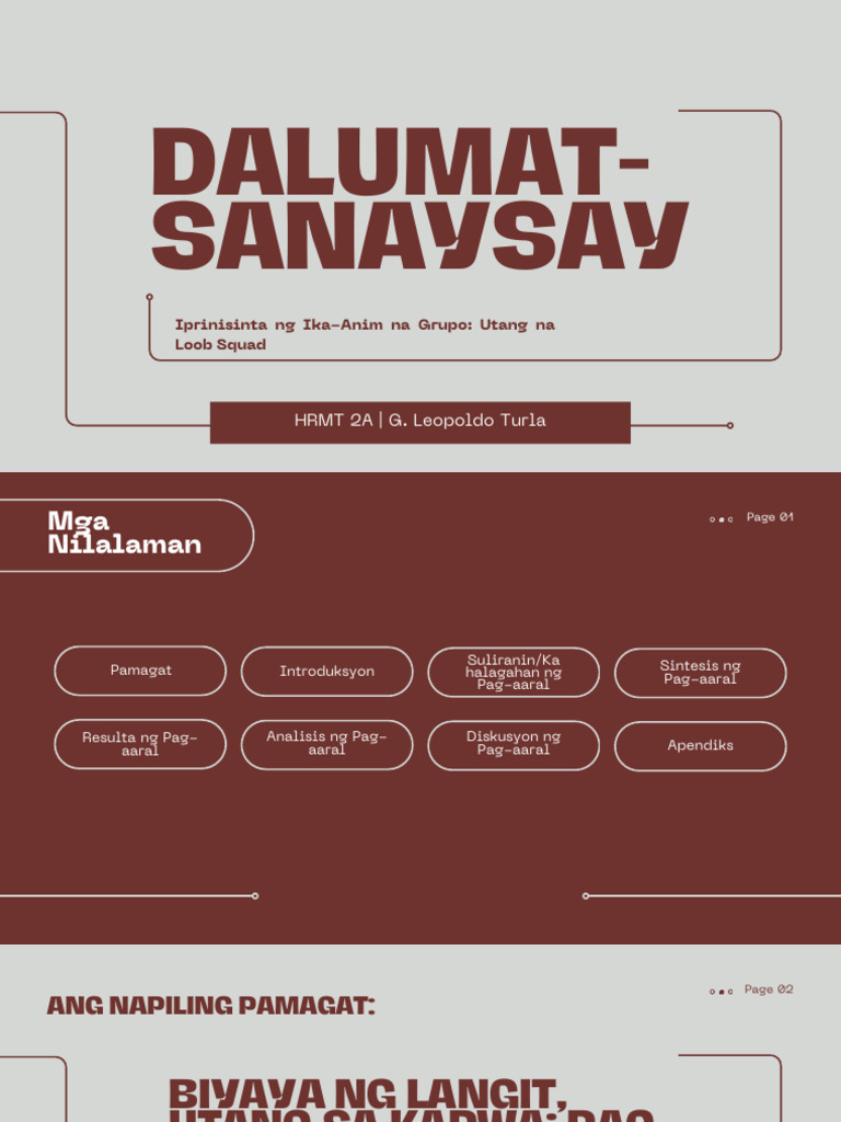 DALUMAT-SANAYSAY-1 | PDF