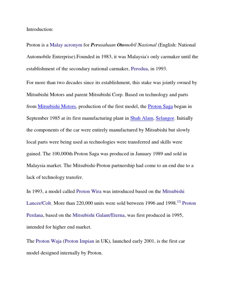 Perodua Company Analysis - Virallah