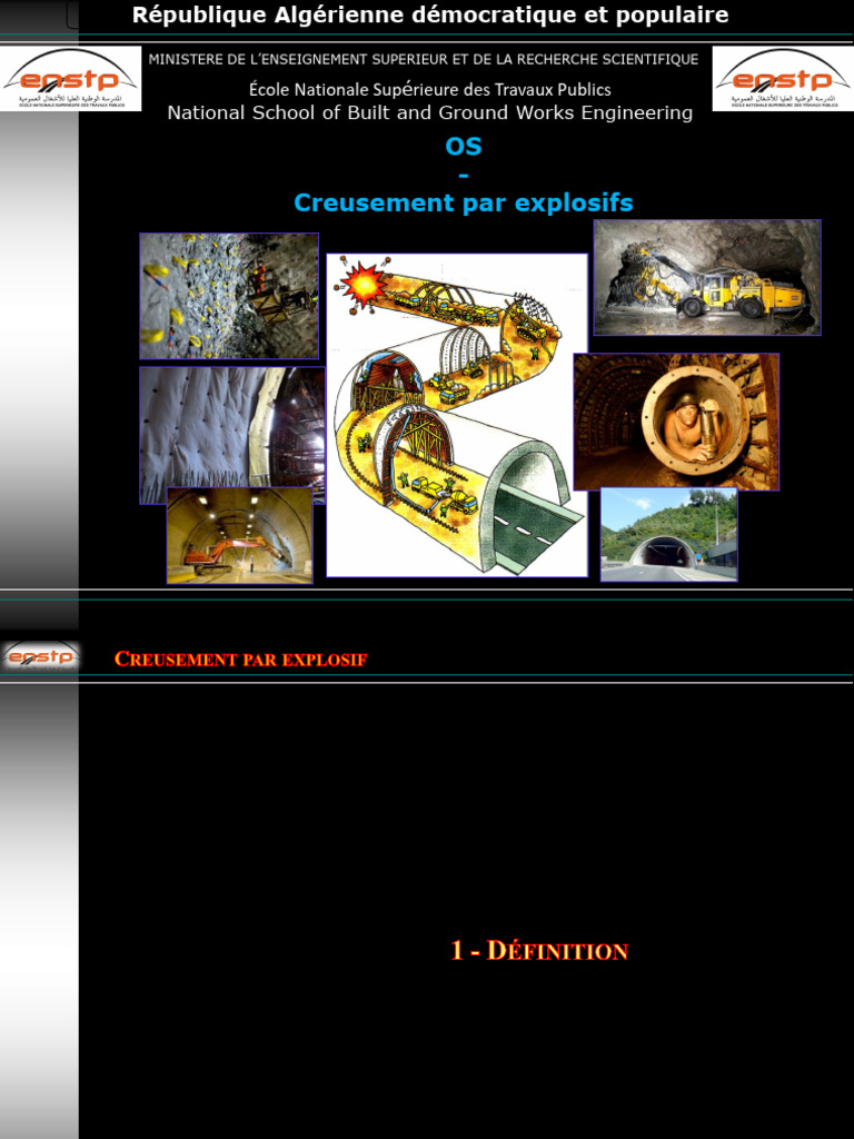 01 - Techniques de Creusement - Explosifs | PDF | Phénomène ...