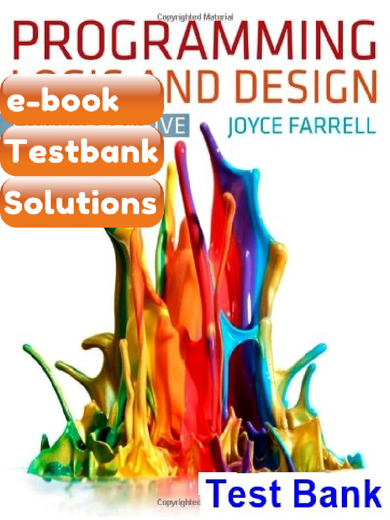 Programming Logic and Design Comprehensive 7th Edition Joyce Farrell ...