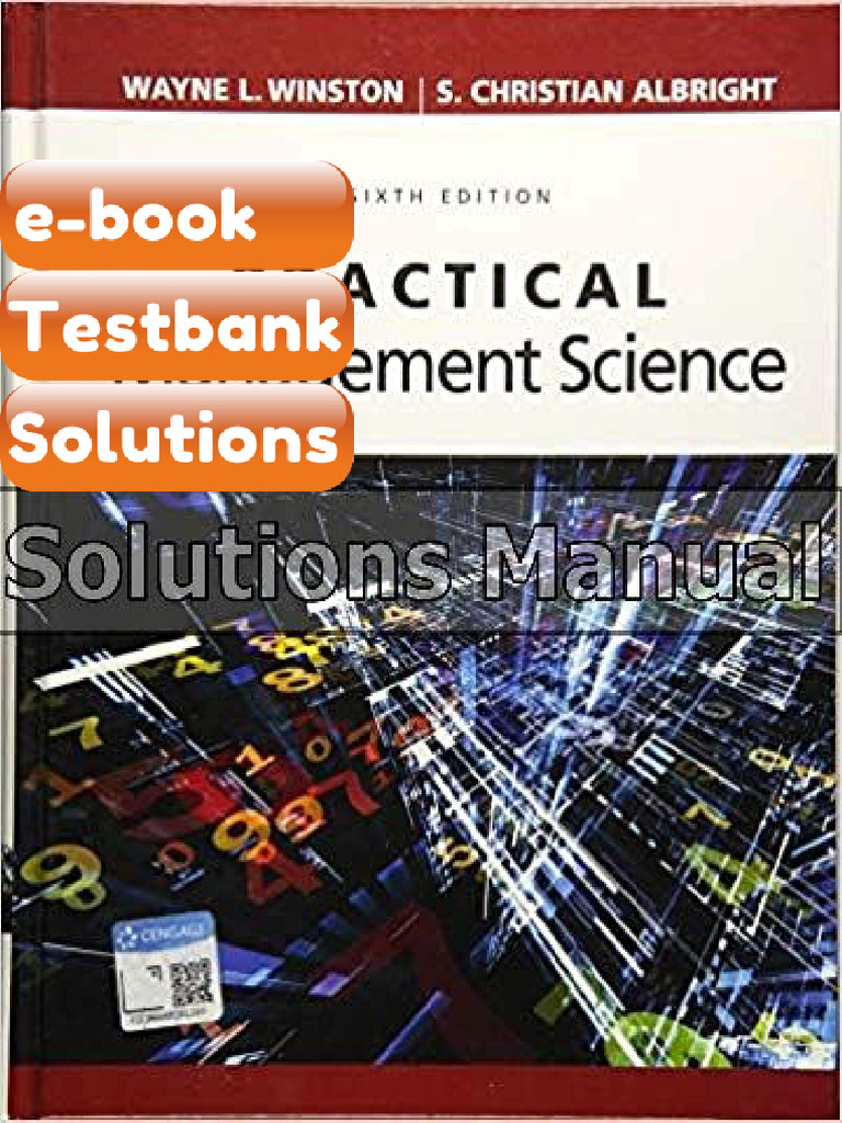 Practical Management Science 6th Edition Winston eBook & Testbank | PDF ...