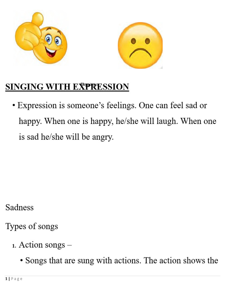7.g4 Set2 1.singing With Expression | PDF