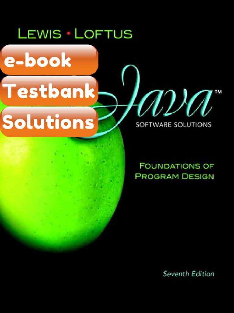 Testbank Java Software Foundations of Program Design 7E 7th Edition ...