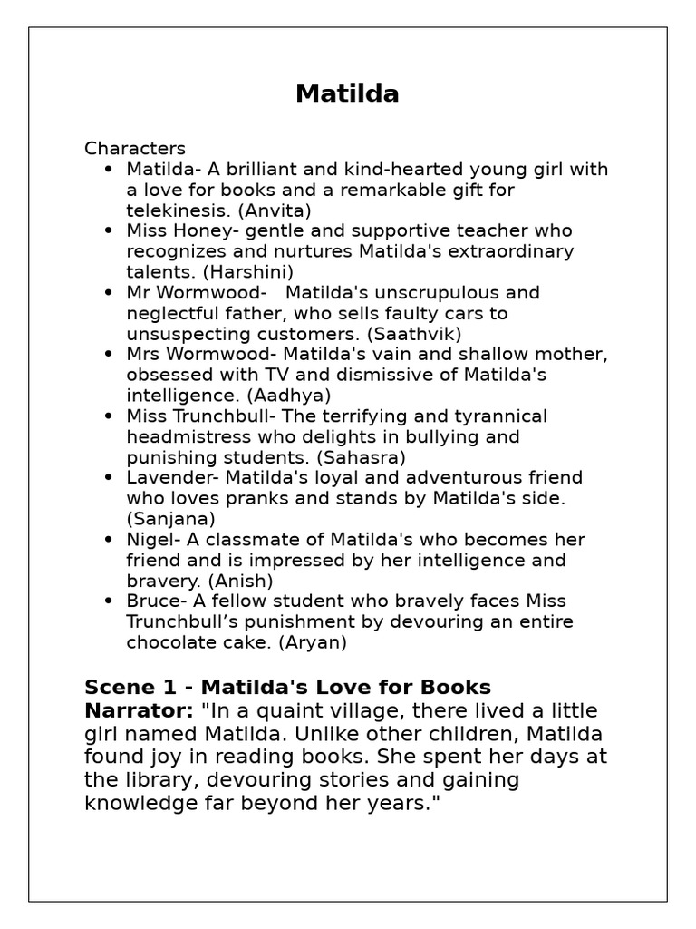 Matilda | PDF