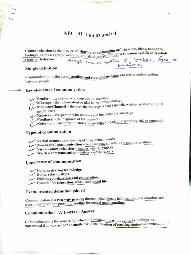 AEC English Unit 3 and 4 | PDF