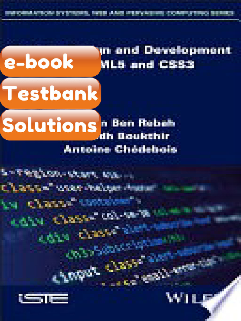 eBook & Testbank Website Design and Development With HTML5 and CSS3 ...