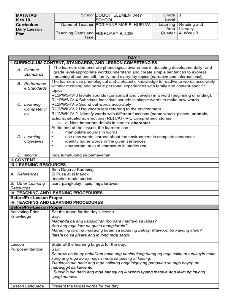 q4 - Week 3 Reading and Lit Day 1 | PDF