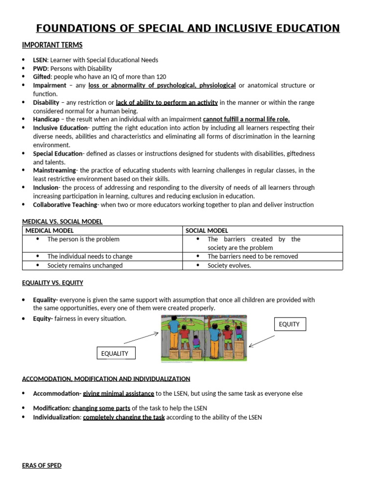 Foundations of Special and Inclusive Education | PDF | Special ...