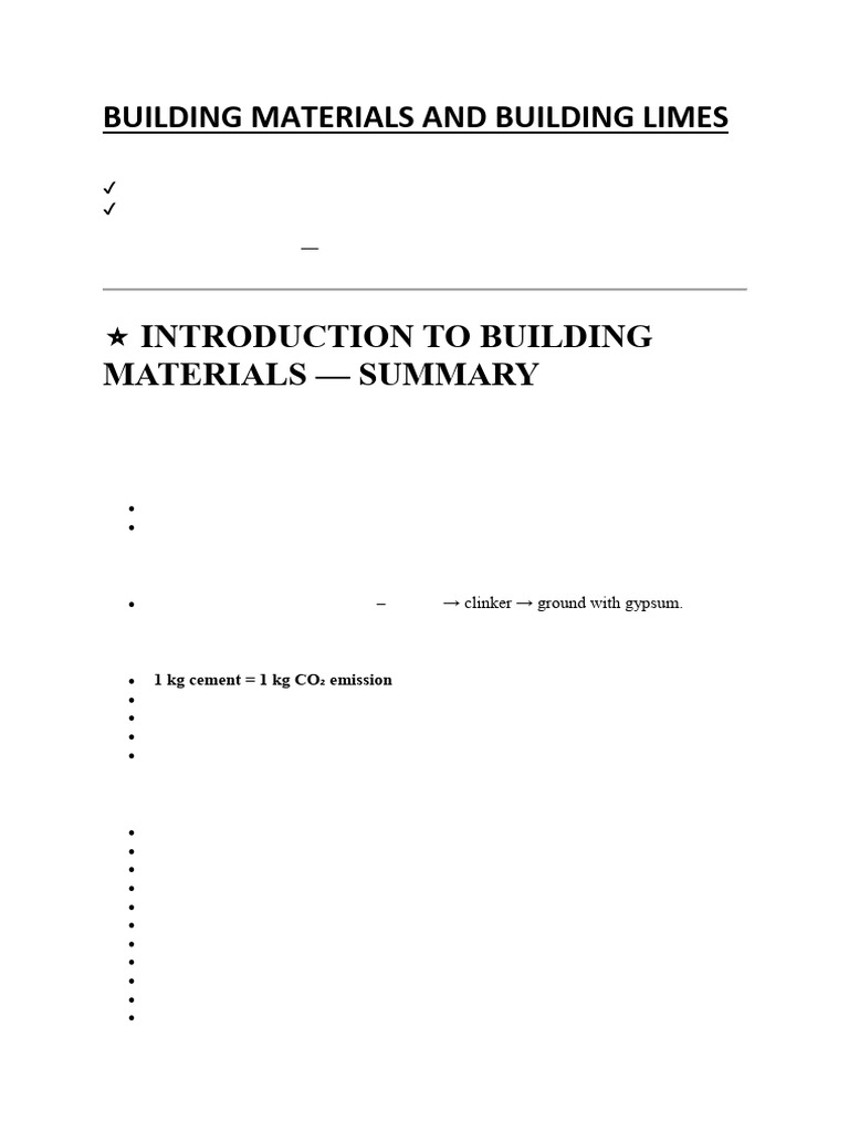 Building Materials and Building Limes | PDF | Lime (Material) | Cement