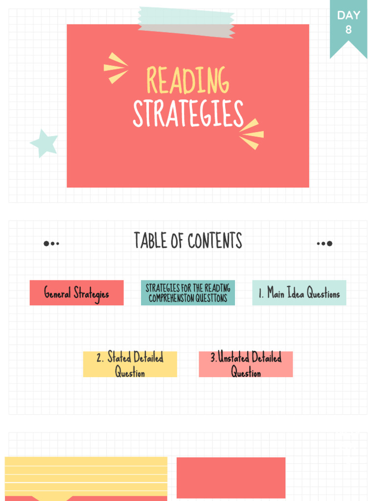 Reading Day 4 Session 1 | PDF | Reading Comprehension | Question