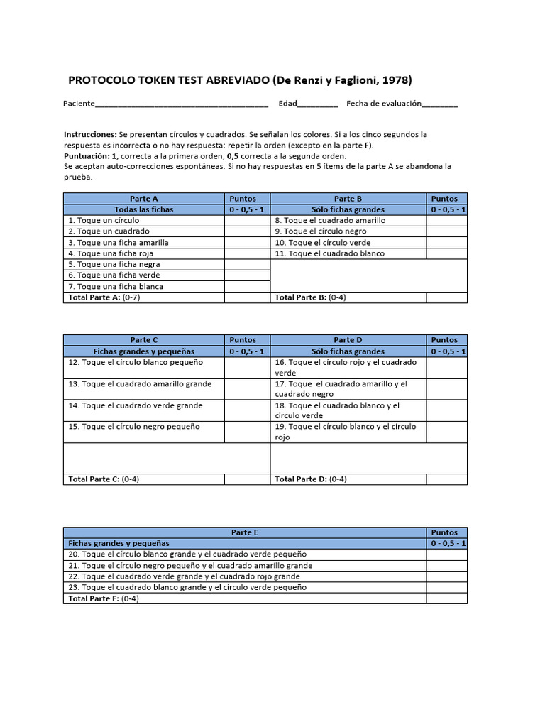 Protocolo Token Test | PDF