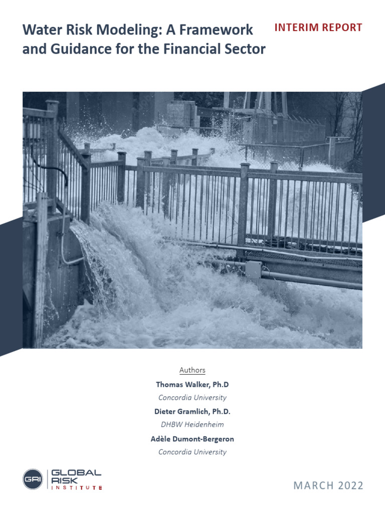 Water Risk Modeling A Framework and Guidance For The Financial Sector 4 ...