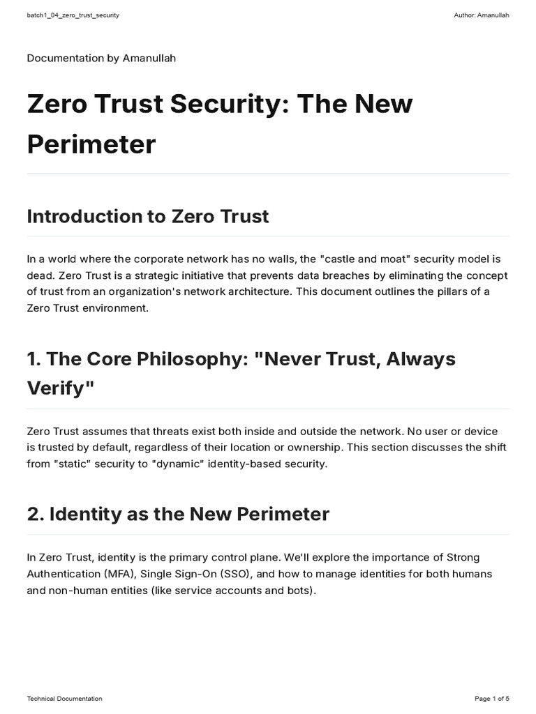 Batch1 04 Zero Trust Security | PDF | Cyberspace | Crime Prevention