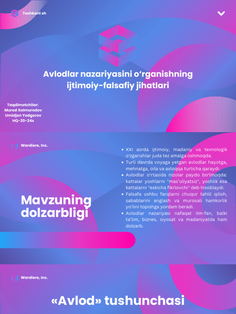 Blue and White Modern Gradient Investment Presentation | PDF