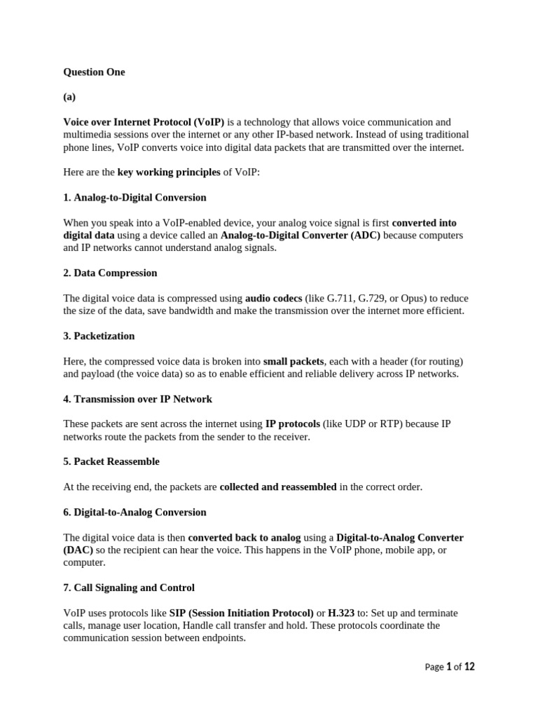 CW 1 Communication Technology | PDF | Voice Over Ip | Radio