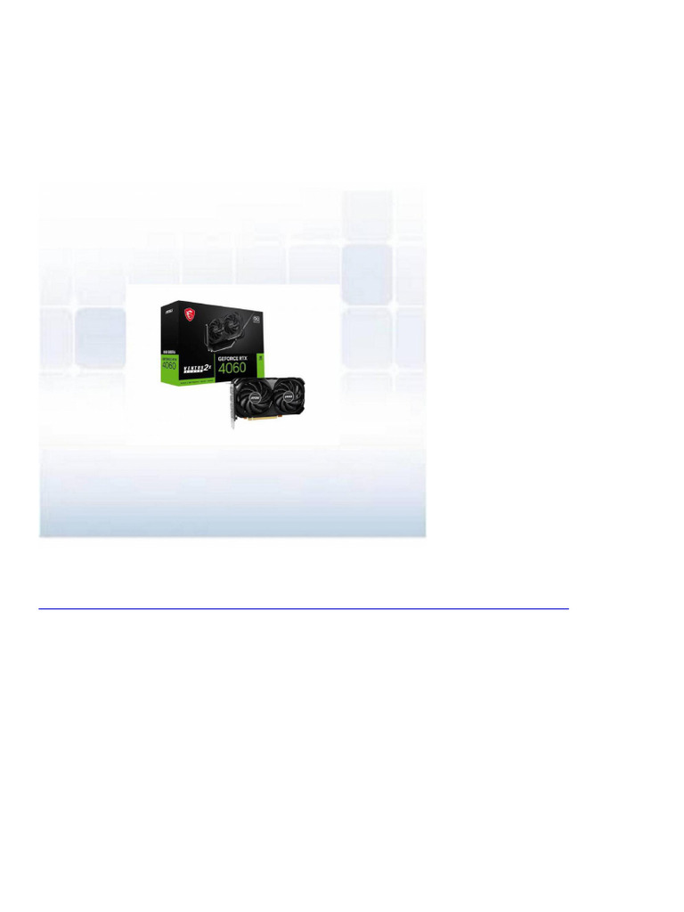 5540 MSI GeForce RTX 4060 Ventus 2X Black 8G OC Grafikkarte - NVIDIA ...
