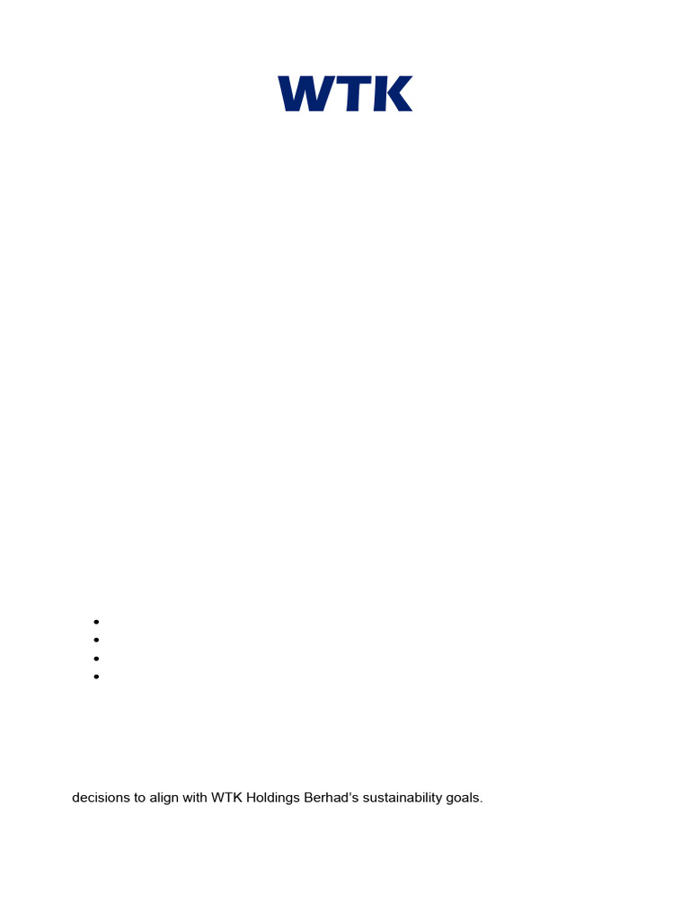 WTK Holdings Format Supplier Assessment | PDF | Sustainability ...