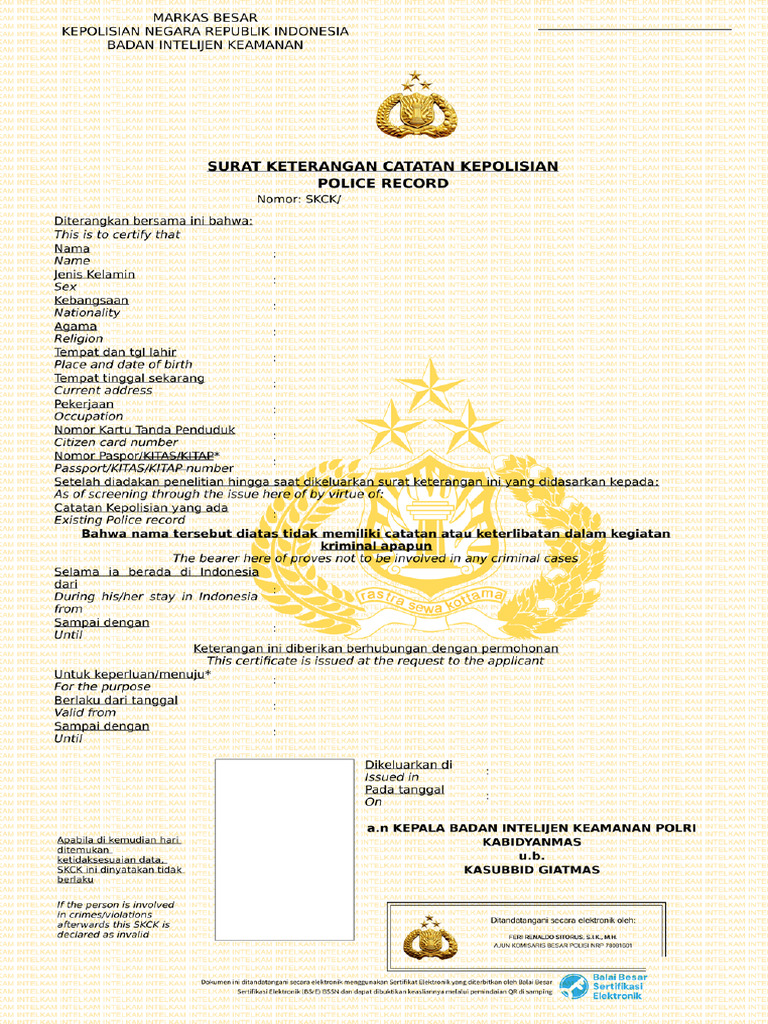 SKCK Kosong | PDF
