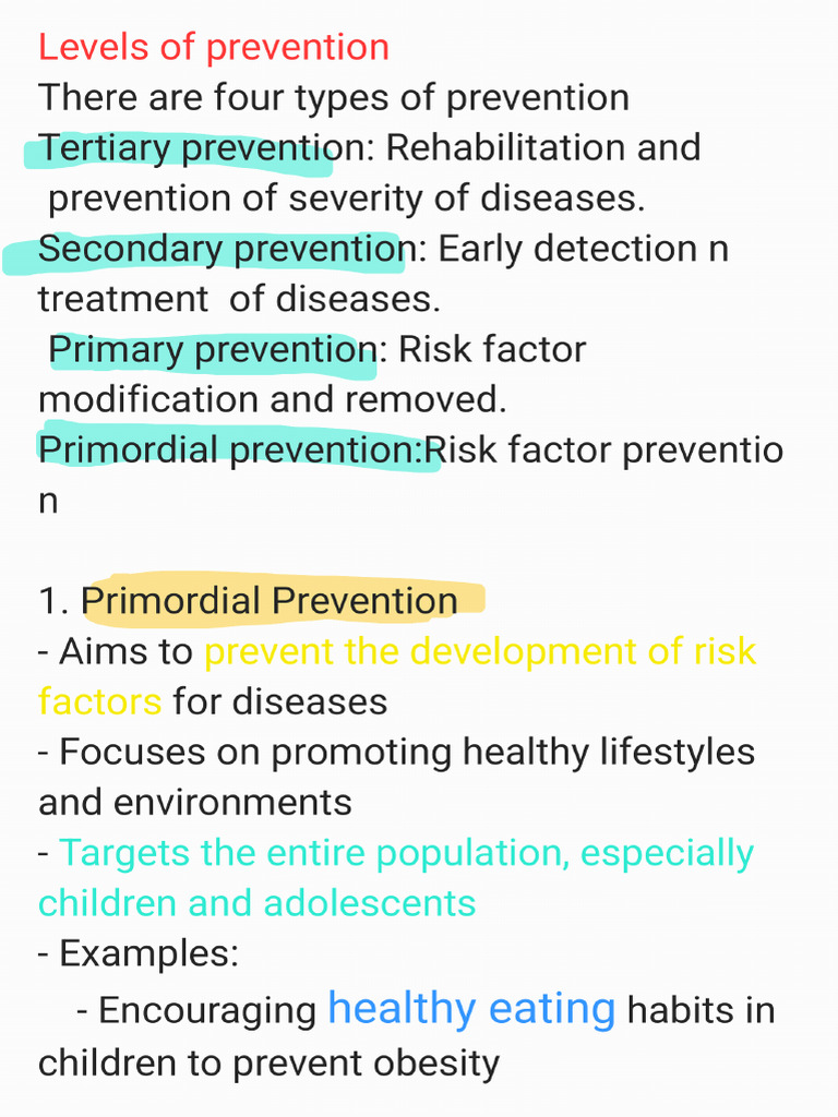 Levela of Prevention | PDF