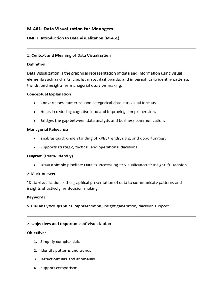 M-461 Data Visualization For Managers | PDF | Analytics | Infographics
