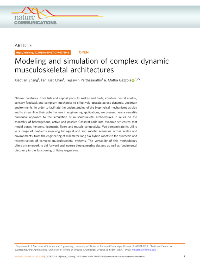 Modeling and Simulation of Complex Dynamic Musculoskeletal ...