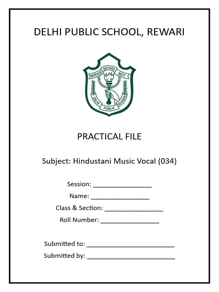 Music Practical File Cover | PDF