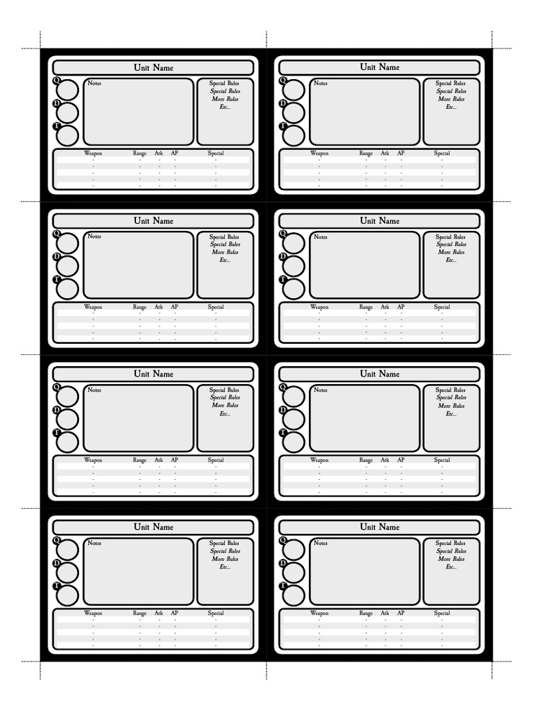 A4 Lansdscape Note Cards | PDF