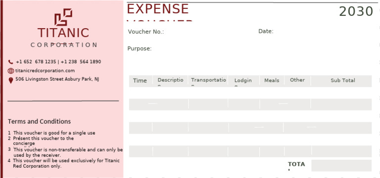Cash Expense Voucher Template | PDF