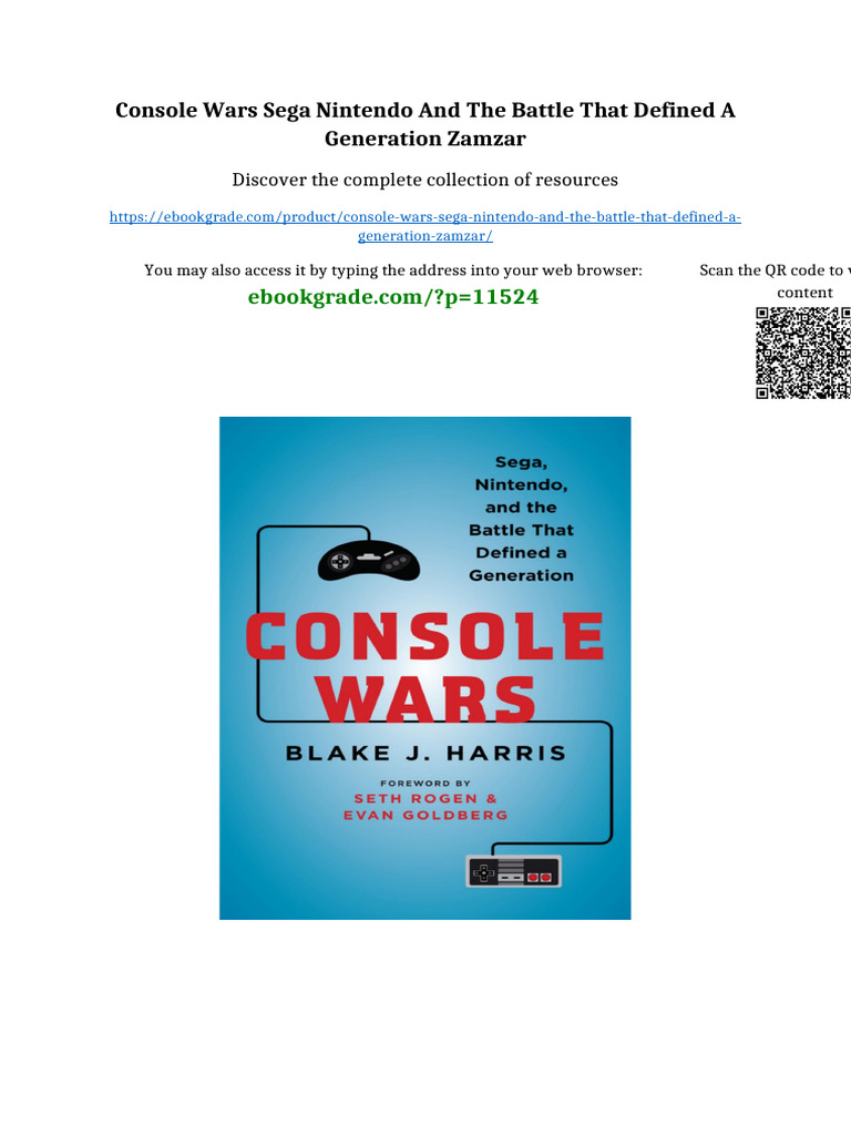 Console Wars Sega Nintendo and the Battle that Defined a Generation ...