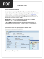 Work Center Cost Formula in SAP | PDF | Formula