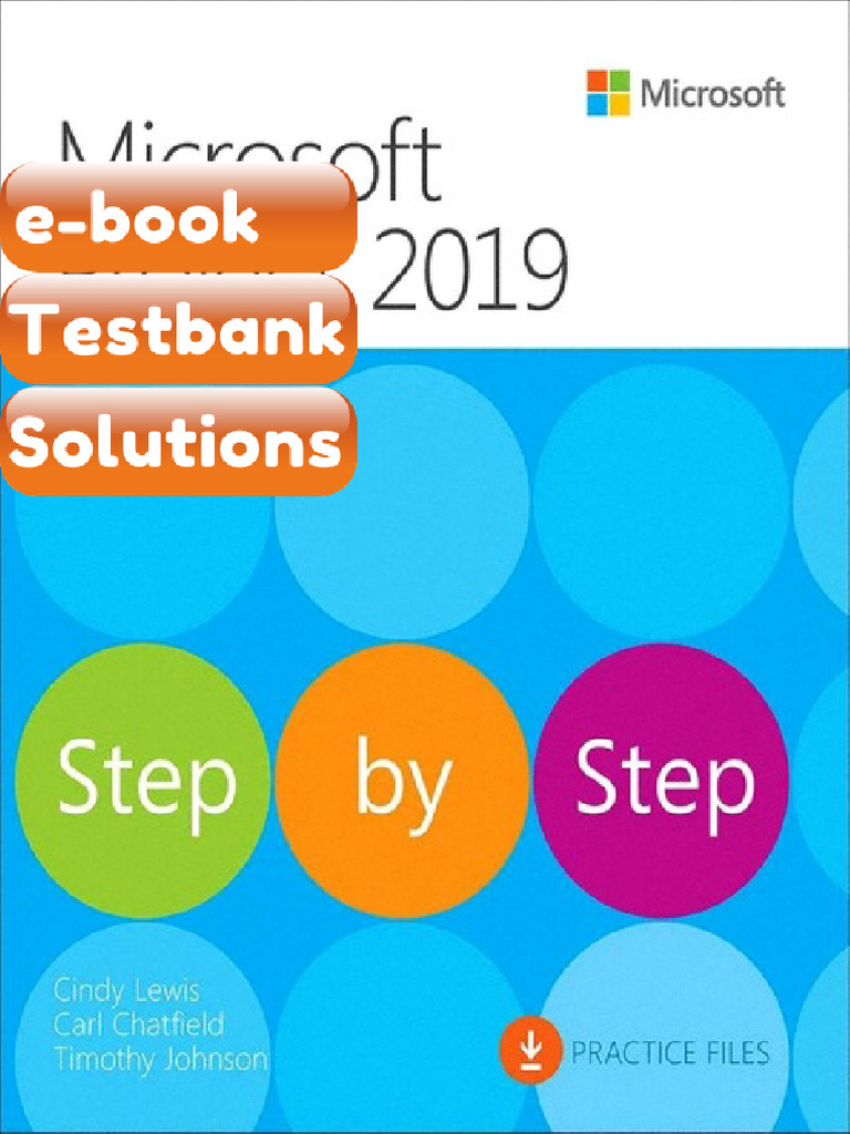 Ebook & Testbank Microsoft Project 2019 Step by Step Step by Step ...